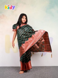 বেবি রেডি কাতান শাড়ি ( code 26 )