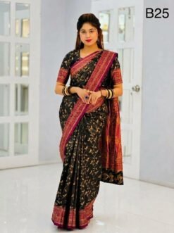 Code-B25 কাঞ্জিভরম কাতান শাড়ি ব্লাউজ পিসসহ